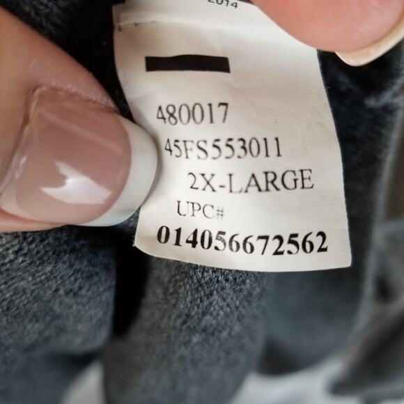 IZOD Sweater 2XL  Men's Fine Gauge Essentials V-Neck Solid Gray - Picture 7 of 9